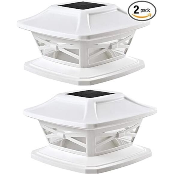 Lighting Flexfit Solar Outdoor Post Cap Lights - Includes Bases for 4x4 5x5 6x6 - Picture 7 of 7